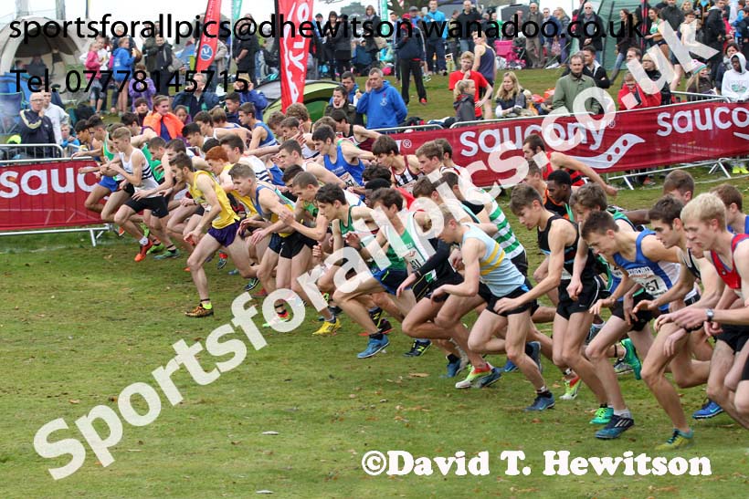Junior men, National Cross Country Relays, Berry Park, Mansfield. Photo: David T. Hewitson/Sports for All Pics